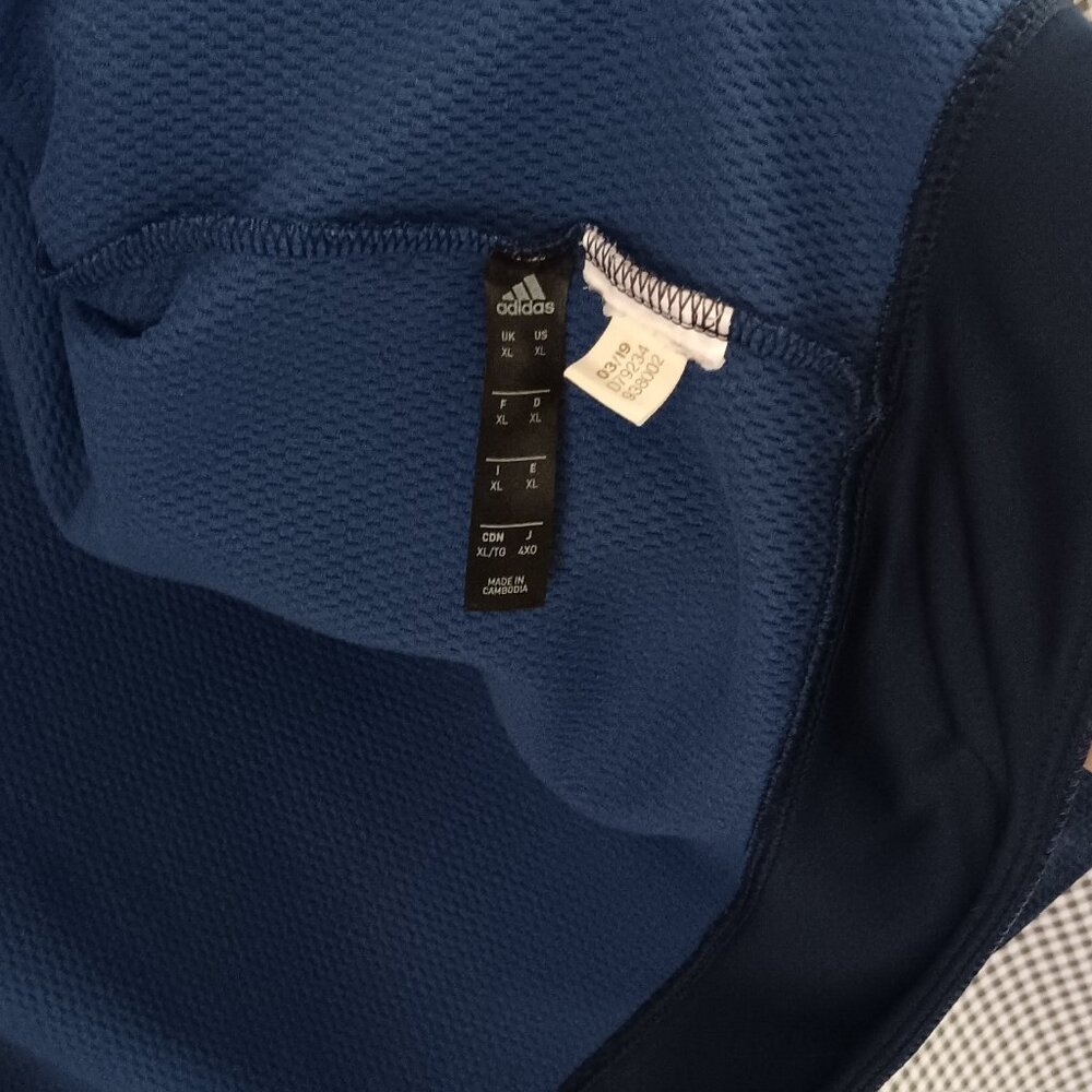 NWOT Adidas ClimaWarm Full Zip Blue Hoodie Men's XL - Picture 6 of 7
